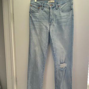 Madewell Distressed Straight leg jeans